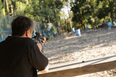 シューティングレンジご来場♬  緊急事態宣言明けで軍拡親父来る！